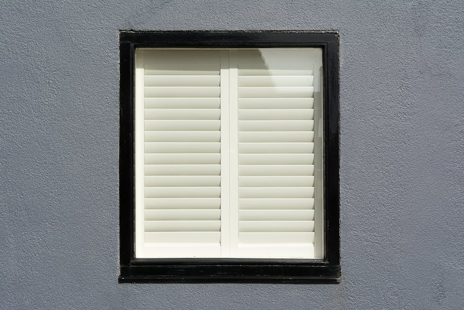 Elegant white wooden plantation shutters letting in sunlight